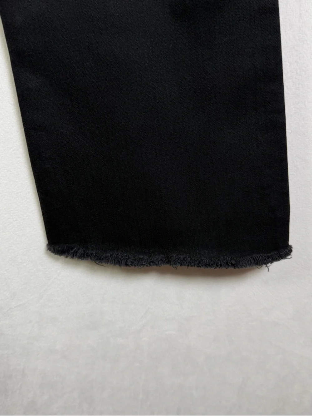 MOTHER The Insider Crop Step Fray Jeans Women Sz 24 Black High Rise Crop Flare
